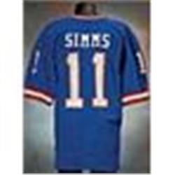1988 Phil Simms New York Giants Game-Used Blue Mesh Jersey