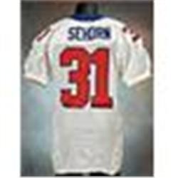 2000 Jason Sehorn New York Giants Game-Used White Mesh Jersey