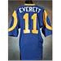 Early 1990s Jim Everett Los Angeles Rams Game-Used & Autographed Blue Mesh Jersey (JSA)