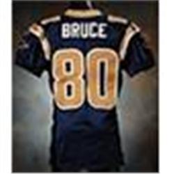 2003 Isaac Bruce St. Louis Rams Game-Used & Autographed Blue Mesh Jersey (JSA)