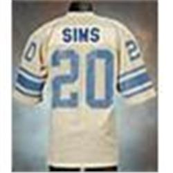 Early 1980s Billy Sims Detroit Lions Game-Used White Mesh Jersey
