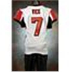 12/10/06 Michael Vick Atlanta Falcons Game-Used & Autographed White Mesh Jersey & Pants (2) (JSA)