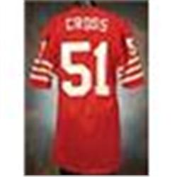 Circa 1976 Randy Cross San Francisco 49ers Game-Used Red Mesh Jersey (Rookie Era)