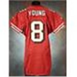 1997 Steve Young San Francisco 49ers Game-Used & Autographed Red Mesh Jersey (JSA)