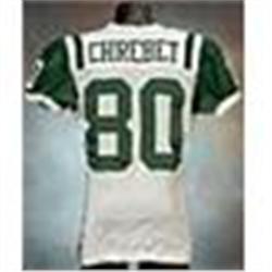 2000 Wayne Chrebet New York Jets Game-Used  White Mesh Jersey