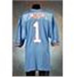 Late 1980s Warren Moon Houston Oilers Game-Used Light Blue Mesh Jersey