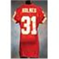 2002 Priest Holmes Kansas City Chiefs Game-Used Red Mesh Jersey