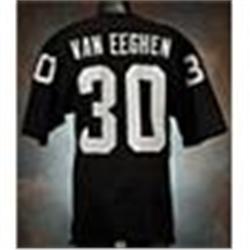 Late 1970s Mark Van Eeghen Oakland Raiders Game-Used Black Mesh Jersey