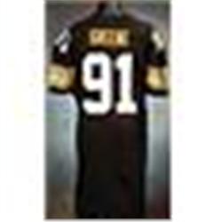 1993 Kevin Greene Pittsburgh Steelers Game-Used Black Mesh Jersey