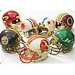 Lot of Seven Game-Used Helmets (7)