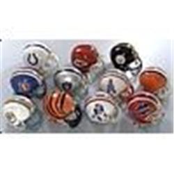 Lot of Eleven AFC Game-Used Helmets (11)