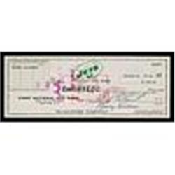 8/23/1969 Dave Herman NY Jets Signed Payroll Check (JSA)