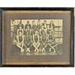 Framed Wilt Chamberlain Autographed High School Photograph (JSA)