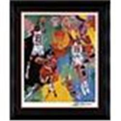Framed Michael Jordan LeRoy Neiman Autographed Poster (JSA)