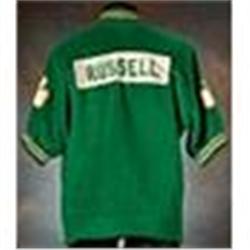 Early 1960s Bill Russell Boston Celtics Worn Road Warm-Up Jacket (Mears Graded A10)