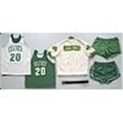 1957-58 John Jones Boston Celtics Worn Home Warm-Up Jacket, (2) Larry Siegfried 1960's Practice Jers