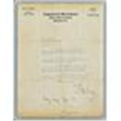 John F. Kennedy Signed Congressional TLS Letter (JSA)