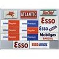 1940s-1950s Gasoline Brand Glass Pump Signs (14)