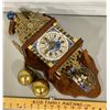 Image 1 : DANISH DELFT STYLE CLOCK W/ WEIGHTS