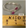Image 1 : RUBY & CZ BRACELET SET IN .925 SILVER