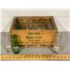 Image 1 : MINI-POP CRATE W/ GREEN & CLEAR BOTTLES