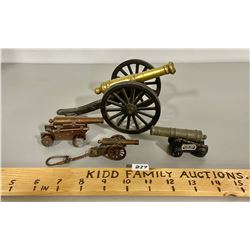 LOT OF 4 CAST CANNONS