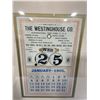 Image 2 : 1903 FRAMED WESTINGHOUSE CALENDAR