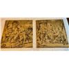 Image 1 : PAIR OF ANTIQUE TAPESTRIES  - 18" SQ