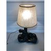 Image 2 : ART DECO STYLE BLACK PANTHER LAMP & PLANTER