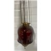 Image 1 : ANTIQUE RUBY GLASS HANGING LAMP SHADE.