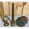 Image 1 : LOT OF 3 VINTAGE BRASS AND COPPER ITEMS