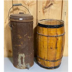 LOT OF 2 - NAIL KEG & CREAM CAN