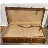 Image 2 : ANTIQUE STEAMER TRUNK - 20" X 39"