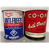 Image 1 : LOT OF 2 CO-OP 1 GALLON ANTI-FREEZE CANS