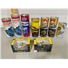 Image 1 : LOT OF 7 - SNOWMOBILE OIL TINS, BANK & TOYS
