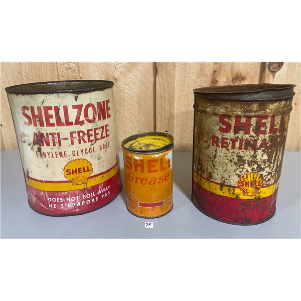LOT OF 3 SHELL CANS - Kidd Family Auctions