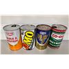 Image 2 : LOT OF 4 CO-OP OIL CANS - 1 QT / LITRE SZ