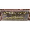 Image 2 : VINTAGE GLASS ADVERTISING SIGN - JB WHITE & CO - 2' X 4'