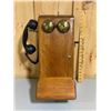 ANTIQUE WOODEN WALL PHONE