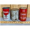 Image 2 : LOT OF 3 CANS - VEEDOL & KENDALL - FULL & MAPLE LEAF ANTI-FREEZE - FULL.