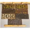 Image 1 : LOT OF 7 1925, 1926 ONTARIO LICENCE PLATES