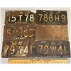Image 1 : LOT OF 6 - 1939 ONTARIO LICENSE PLATES