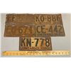 Image 1 : LOT OF 5 - 1930 ONTARIO LICENSE PLATES