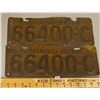 Image 1 : PAIR OF 1933 ONTARIO LICENSE PLATES