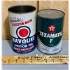 Image 1 : LOT OF 2 - TEXACO OIL CANS