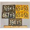 Image 1 : LOT OF ONTARIO LICENCE PLATES - 1942 PAIR & 3 X 1946