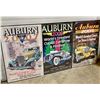 Image 2 : LOT OF 3 FRAMED AUBURN POSTERS - 24" X 36"