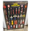 Image 1 : VINTAGE GAS PUMPS FRAMED POSTER - 27" X 40"