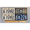 Image 1 : 2 X 1948 & PAIR 1956 ONTARIO LICENCE PLATES