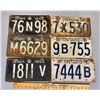 Image 1 : LOT OF 6 - ONTARIO LICENCE PLATES - 1950 / 1951